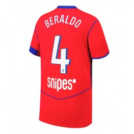 Paris Saint-Germain Lucas Beraldo #4 Derde tenue 2025-26 Korte Mouw